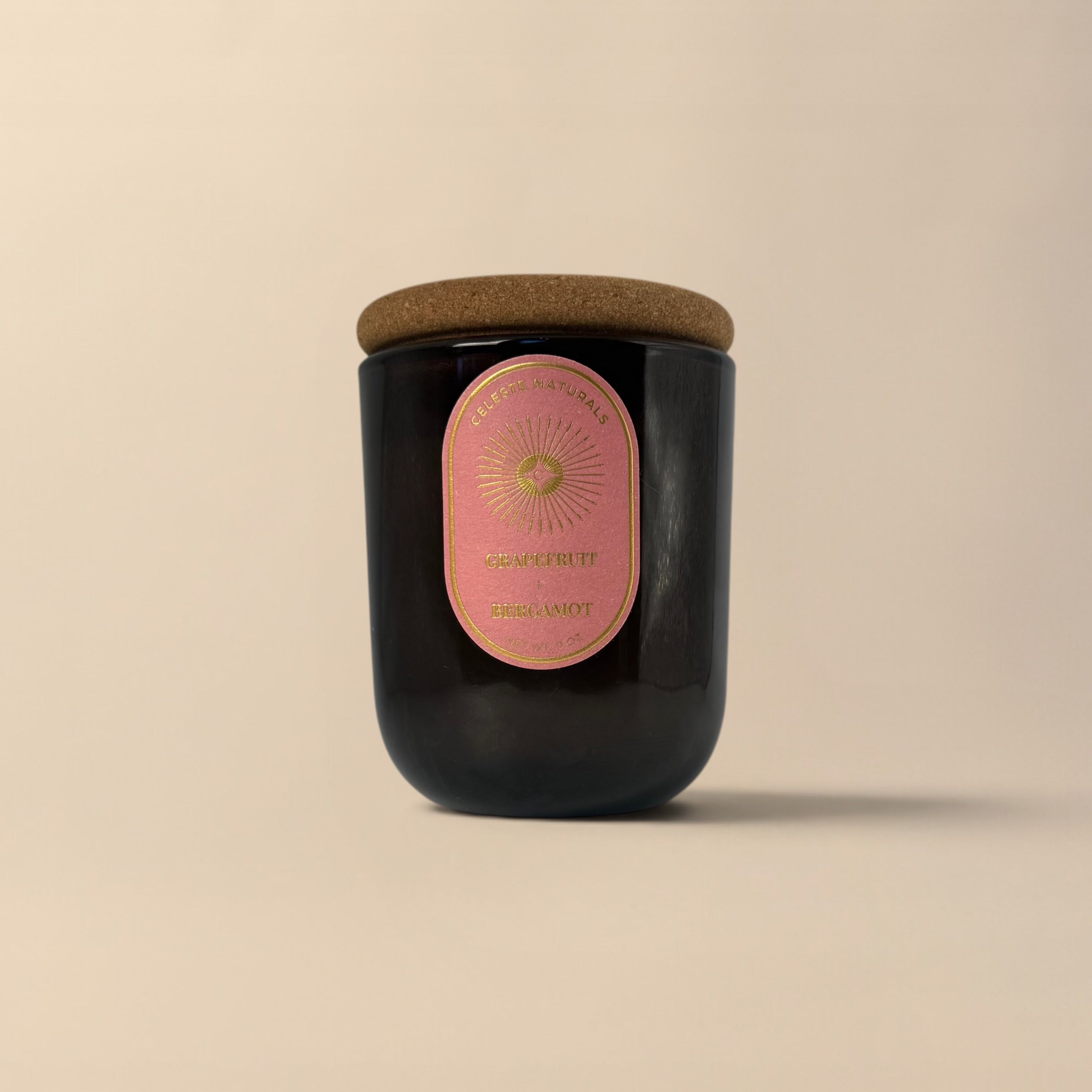 CELESTE NATURALS GRAPEFRUIT + BERGAMOT CANDLE with Cork Lid