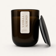 CELESTE NATURALS VANILLA+ALMOND Coconut Apricot Wax Candle w lid