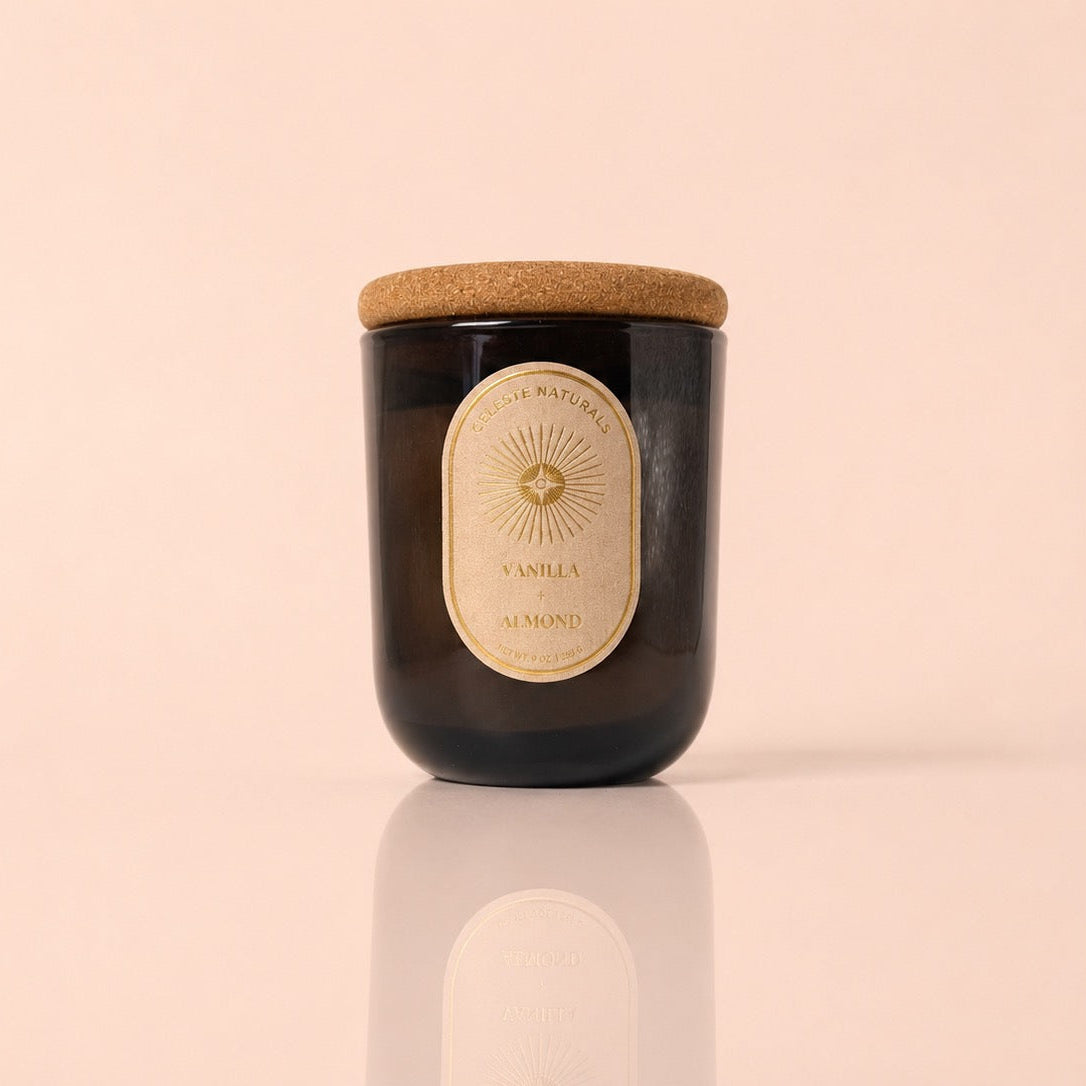 CELESTE NATURALS VANILLA ALMOND Candle with Cork Lid