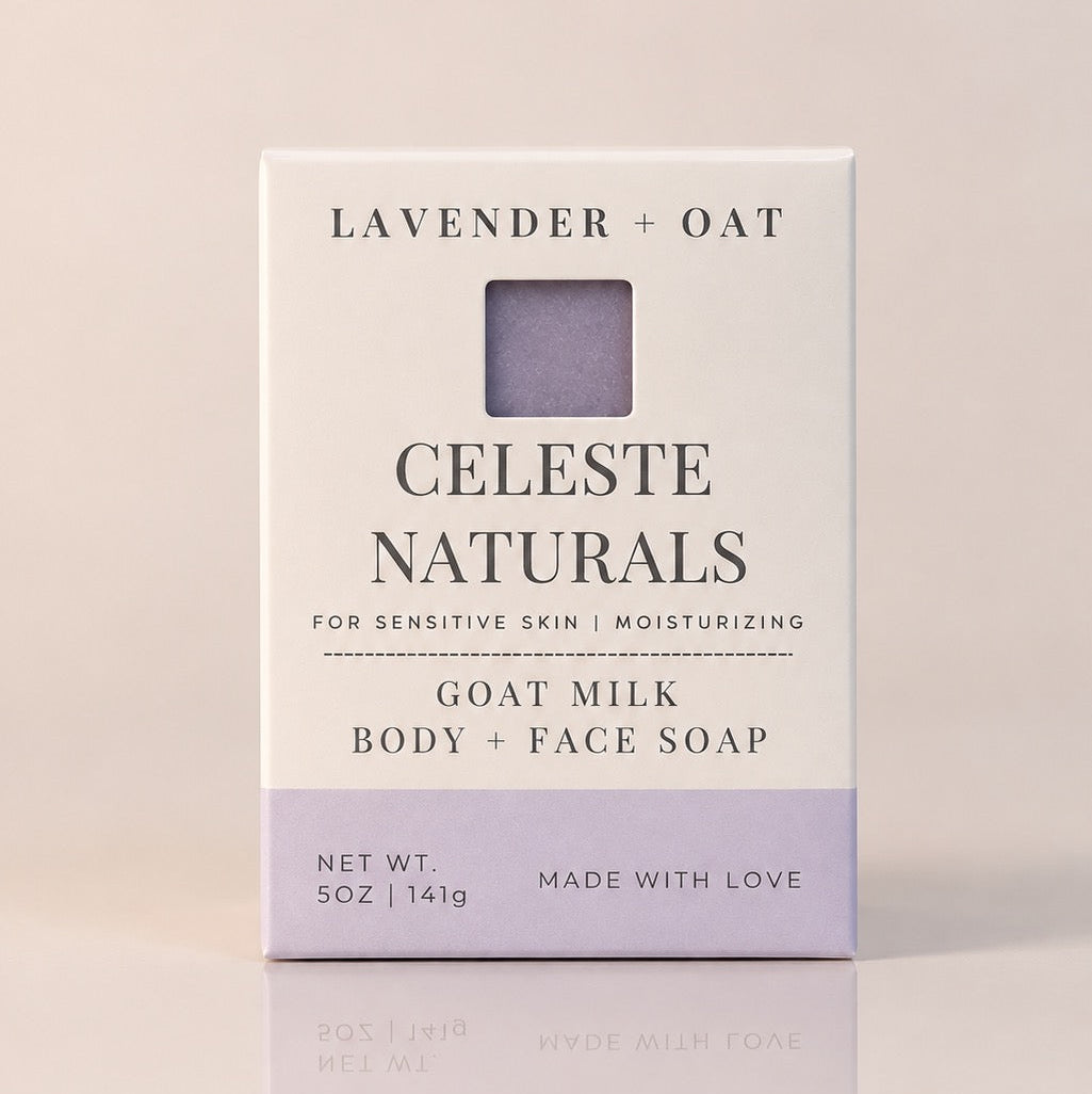 Celeste Naturals Lavender + Oat Soap Box