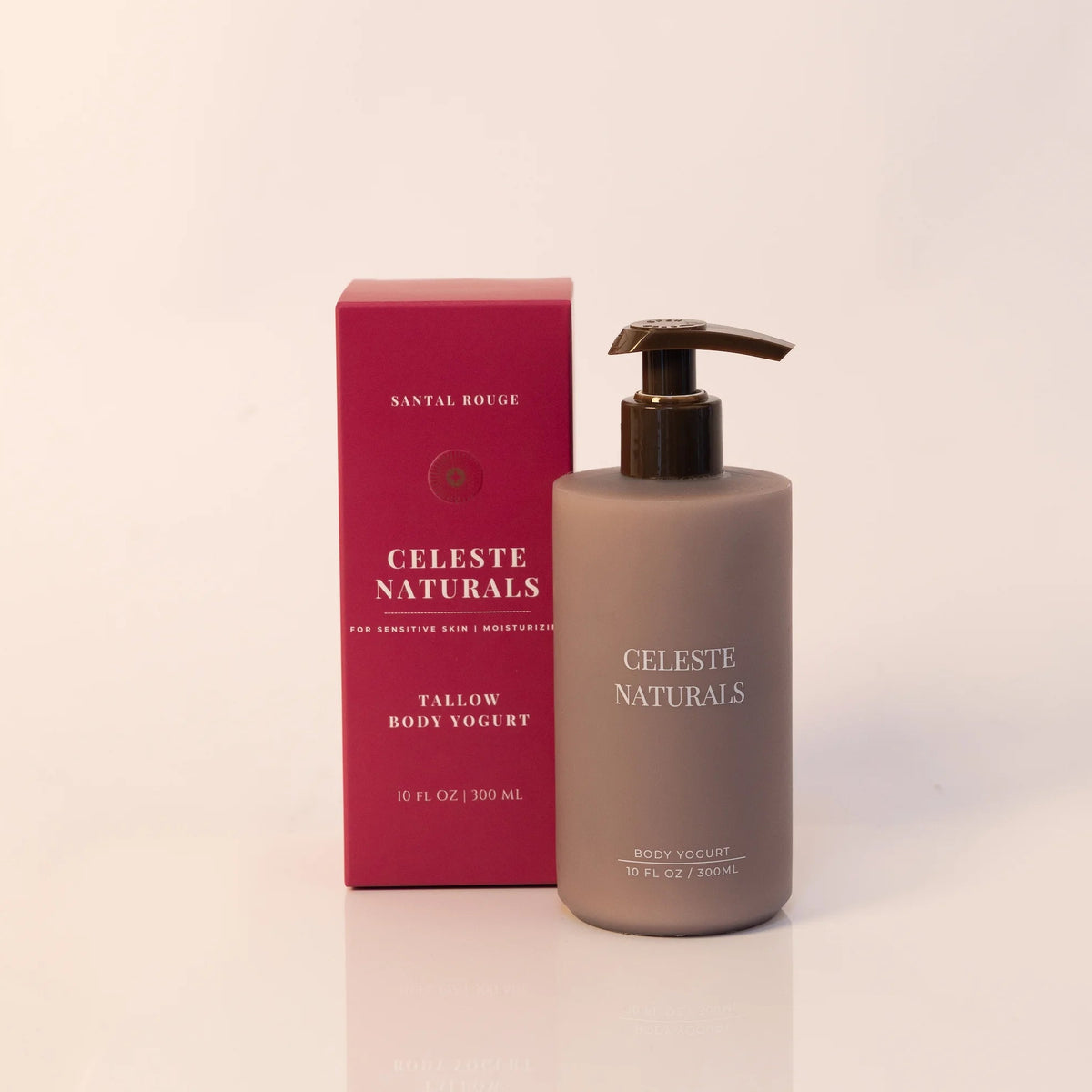 Celeste Naturals Santal Rouge Body Yogurt bottle with rouge box