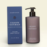 Celeste Naturals Seaside Escape Body Yogurt Bottle and Blue Box