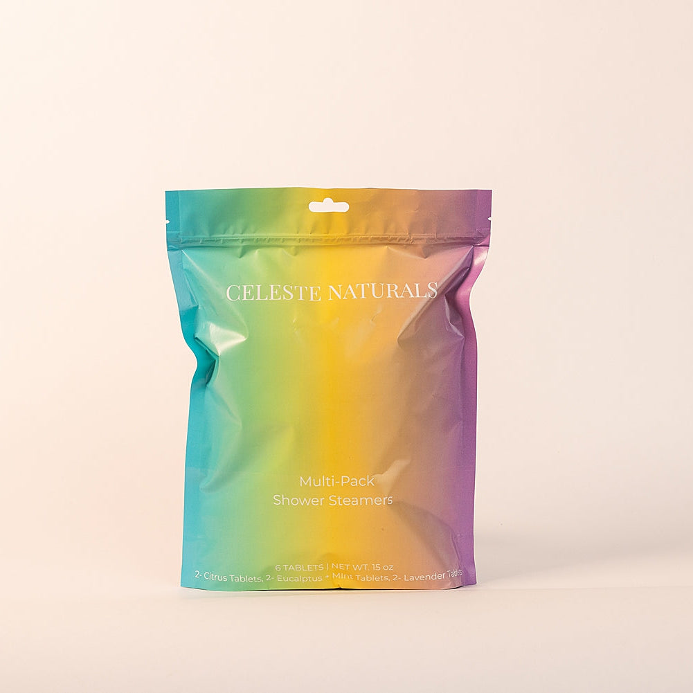 Multi-pack of CELETE NATURALS shower steamers.